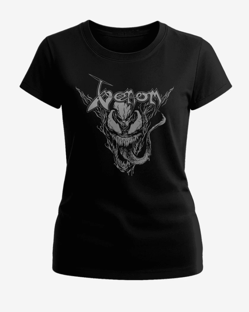 Polera de Mujer Negro de Venom Black Metal