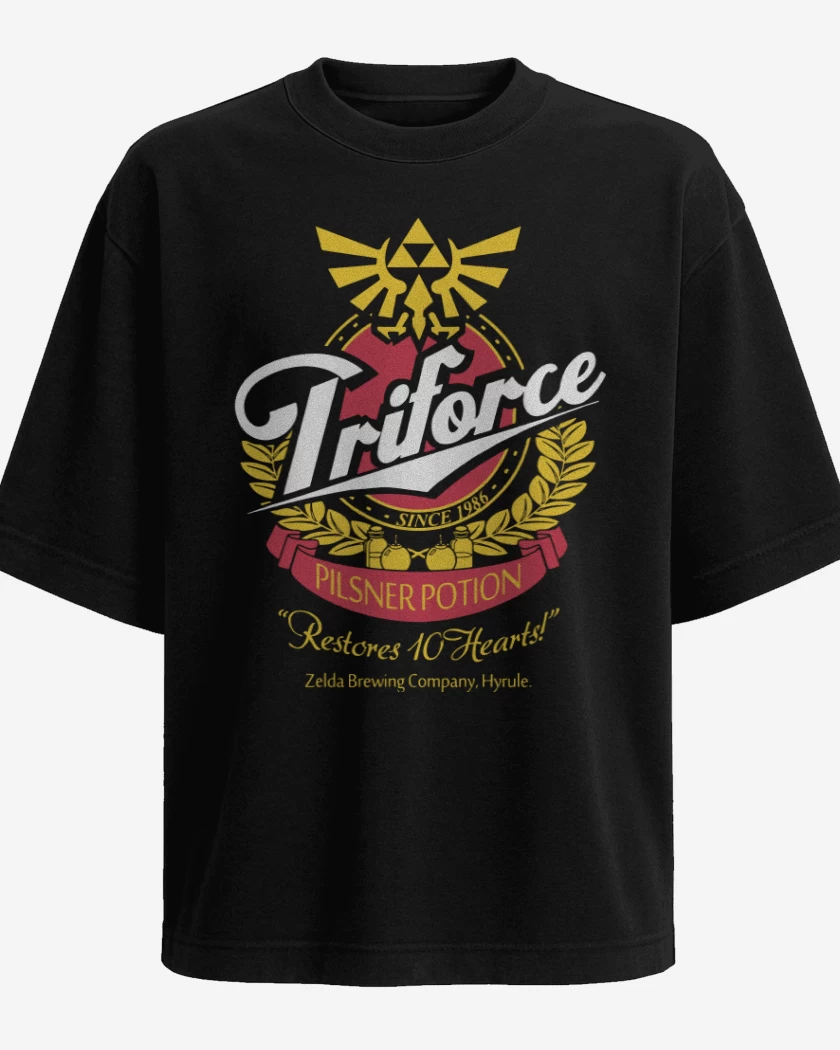 Polera Oversize Negro de Triforce Pilsen Potion