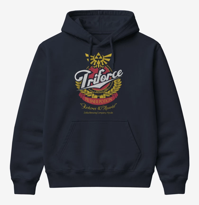 Poleron Canguro básico Azul Marino de Triforce Pilsen Potion