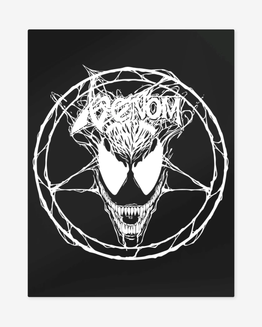Print metalico Negro de Venom WTH