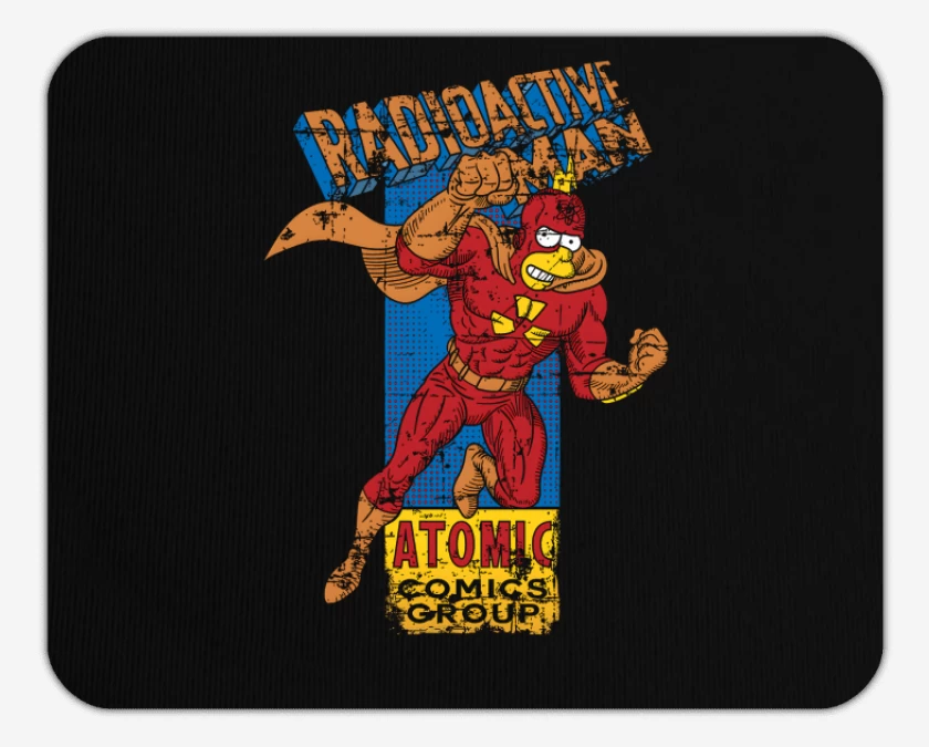Mousepad Negro de Radioactive man