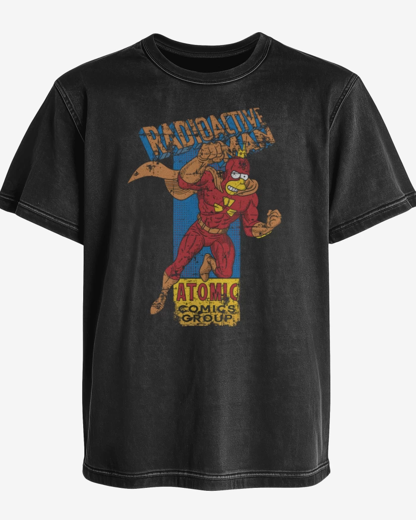 Polera desgastada Negro de Radioactive man