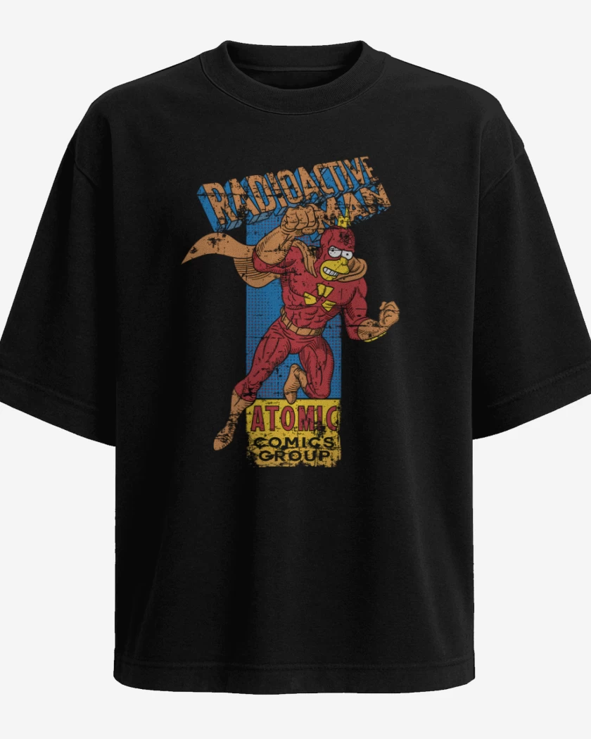 Polera Oversize Negro de Radioactive man