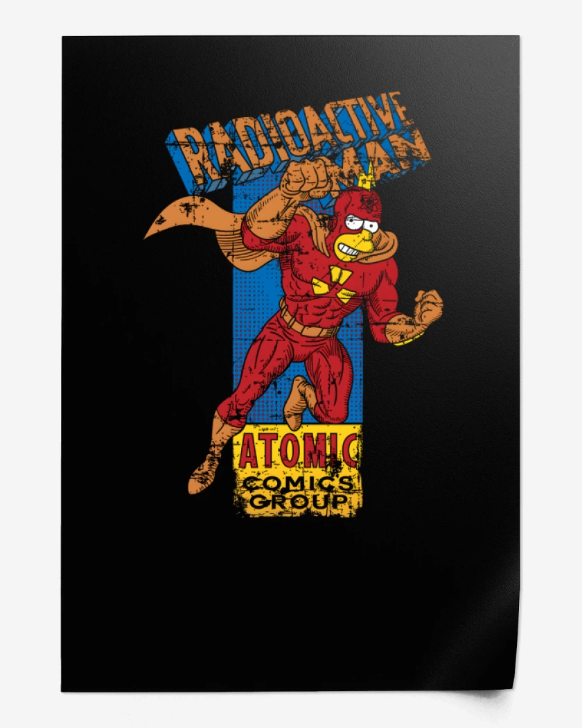 Print Negro de Radioactive man