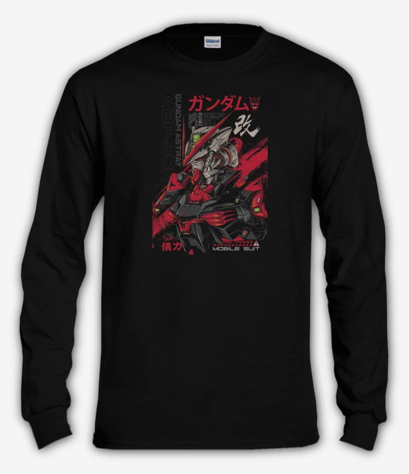 Polera manga larga Negro de Astray Red Frame 