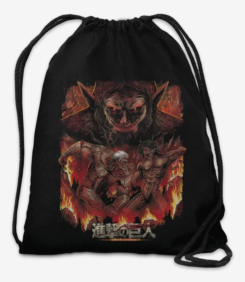Mochila Negro de Eren vs Rainer