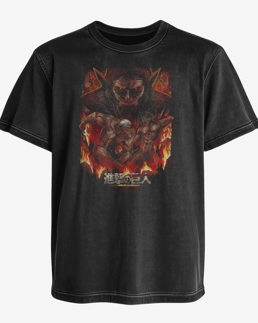 Polera desgastada Eren vs Rainer