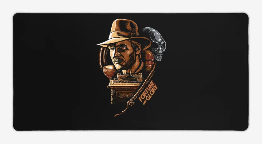 Mouse pad Gamer Negro de Indiana Jones