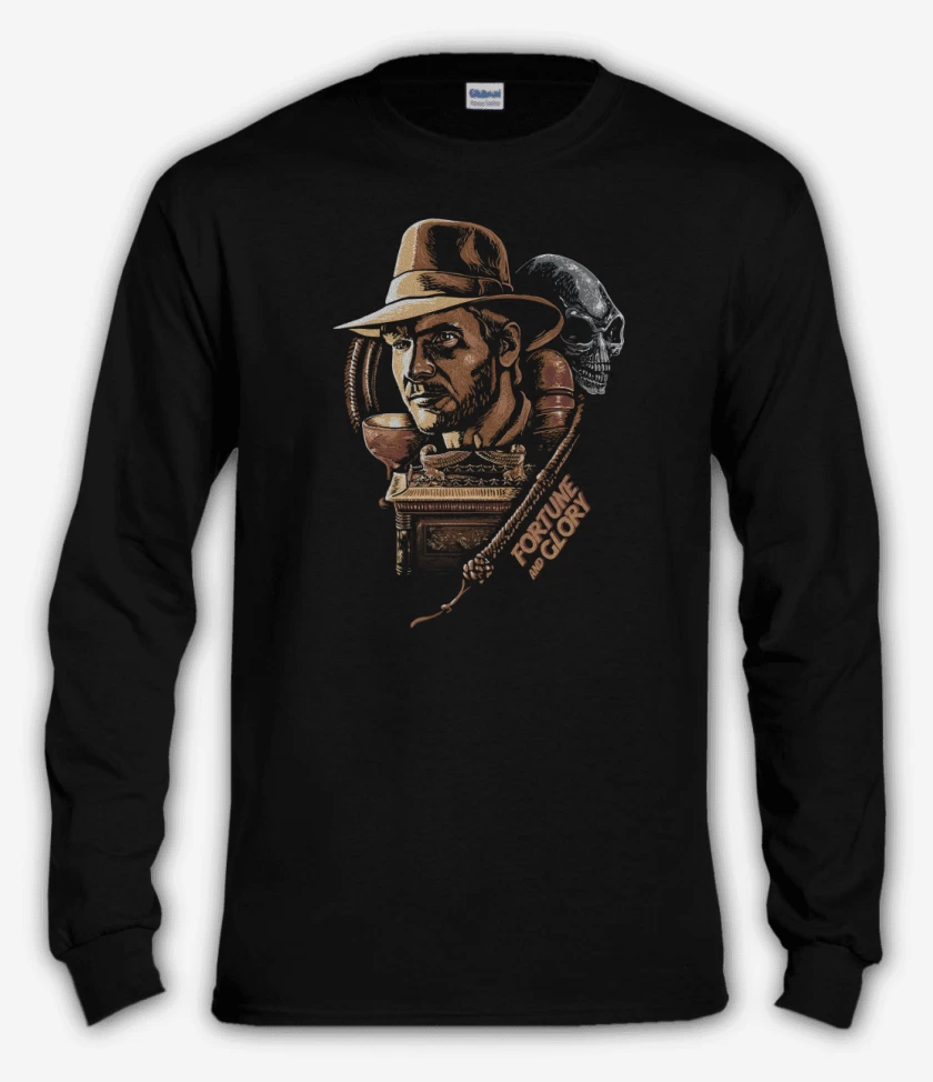 Polera manga larga Negro de Indiana Jones