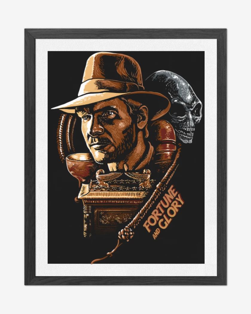 Cuadro decorativo Negro de Indiana Jones