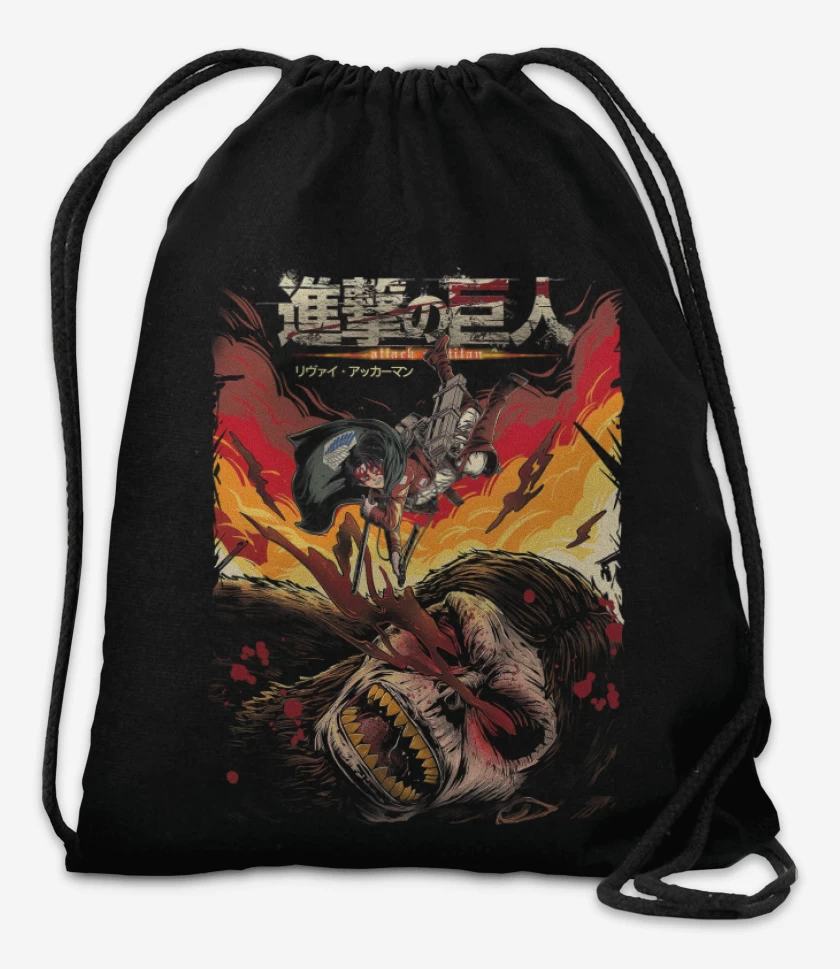 Mochila Negro de Levi vs Zeke