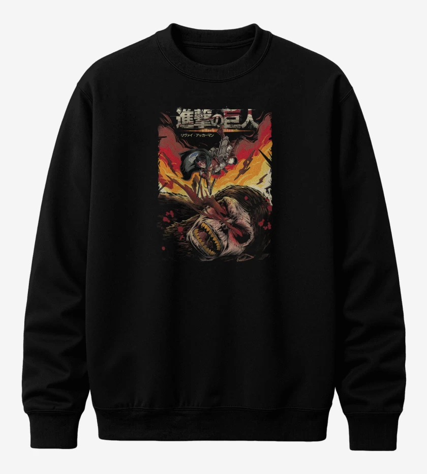 Poleron polo Negro de Levi vs Zeke