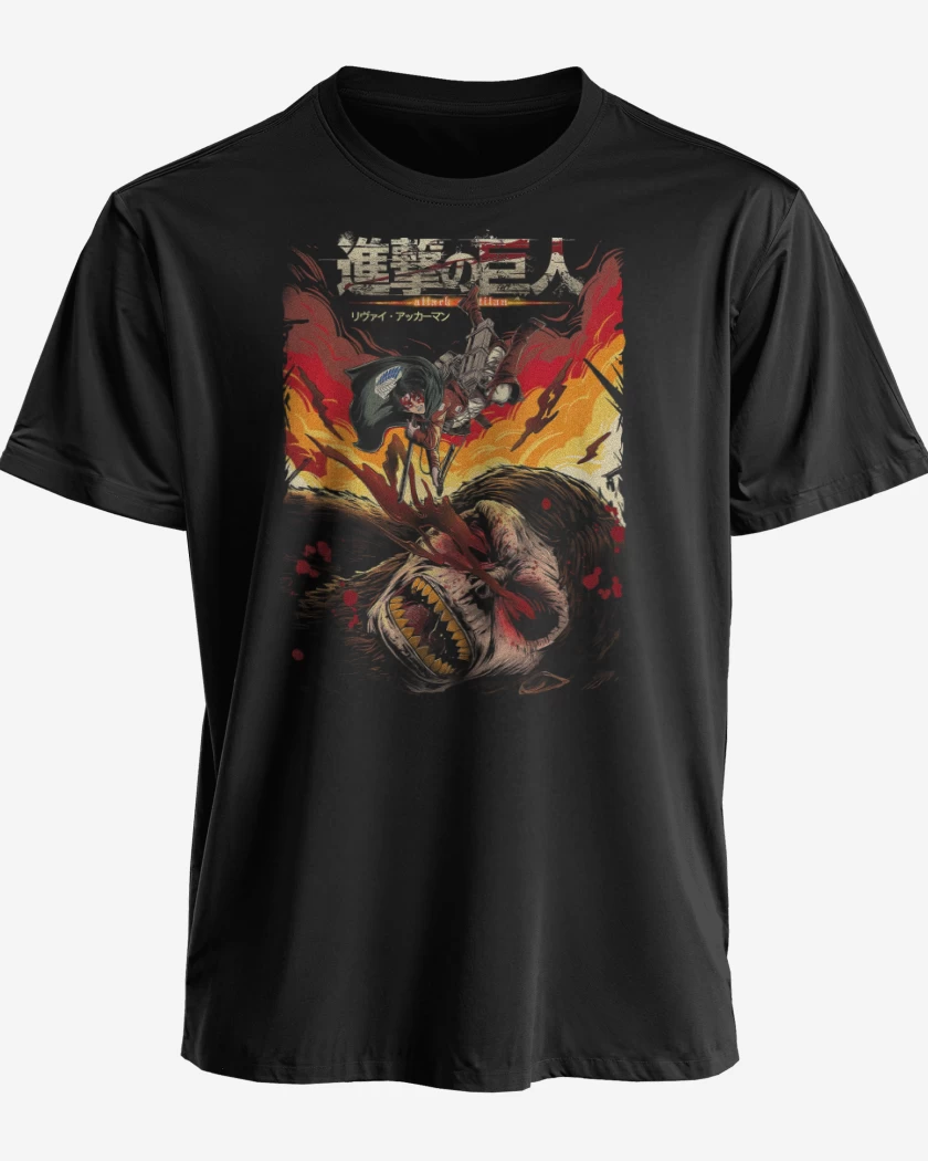 Polera premium Negro de Levi vs Zeke