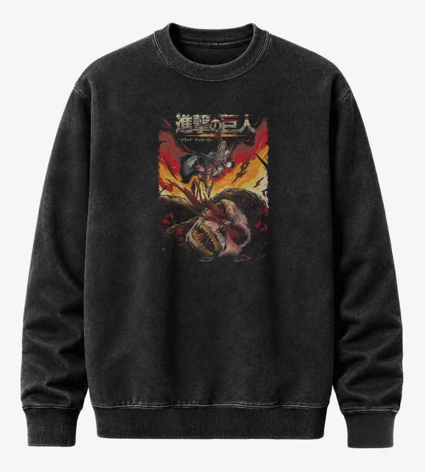 Poleron Polo Acid Wash Negro de Levi vs Zeke