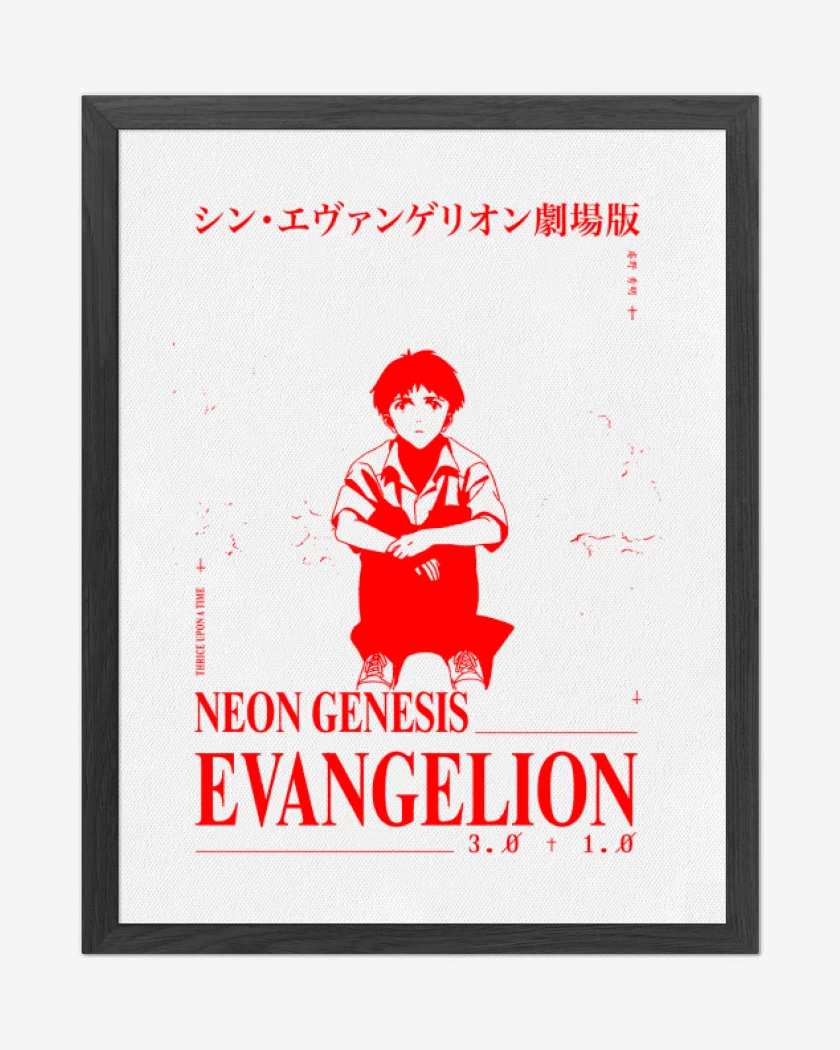 Cuadro decorativo Blanco de Shinji NGE Thrice Upon A Time