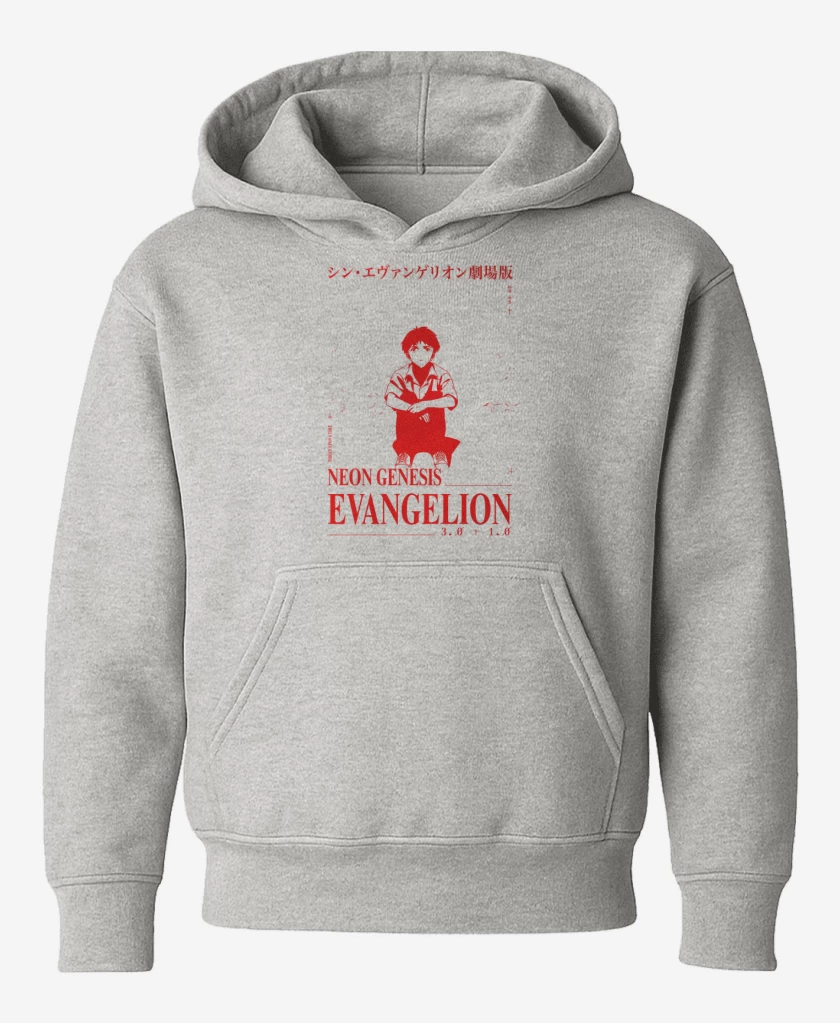Poleron de niño Gris Melange de Shinji NGE Thrice Upon A Time