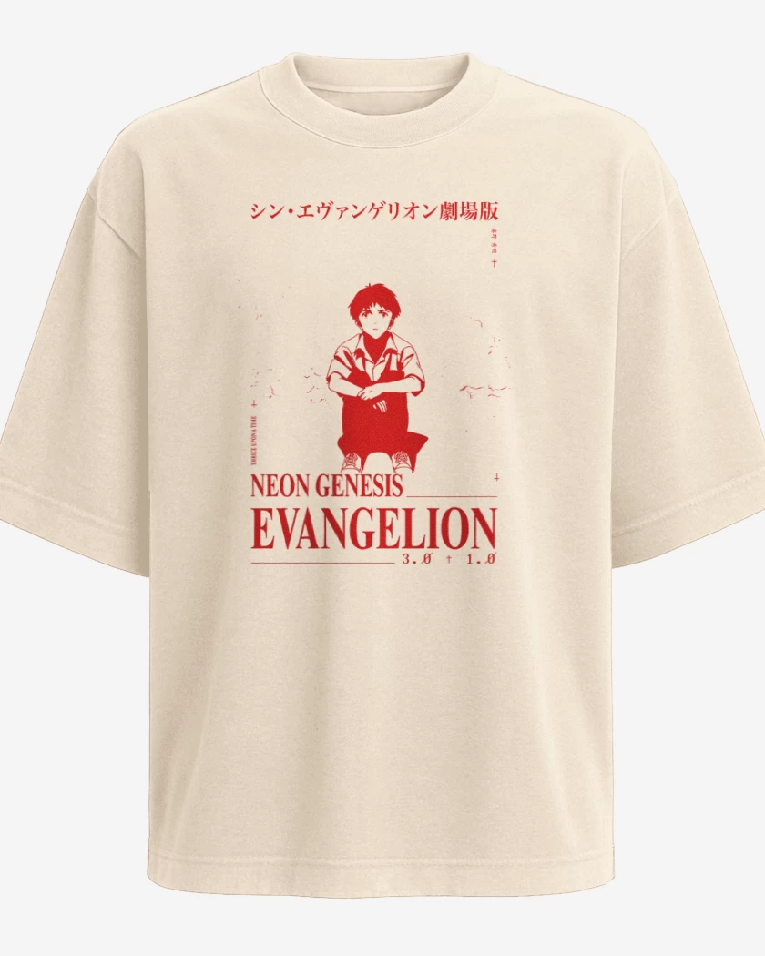 Polera Oversize Beige de Shinji NGE Thrice Upon A Time