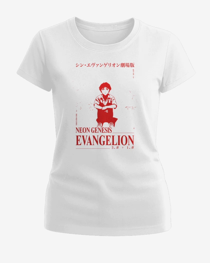 Polera de Mujer Blanco de Shinji NGE Thrice Upon A Time