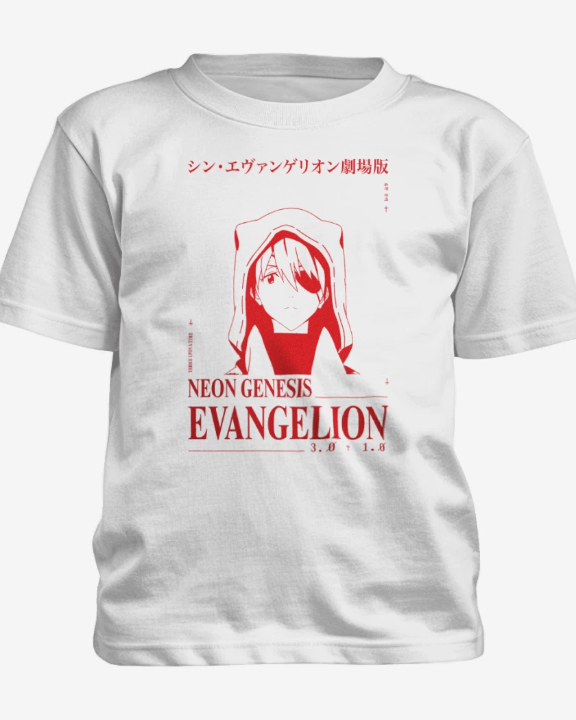 Polera de niño Blanco de Asuka NGE Thrice Upon A Time