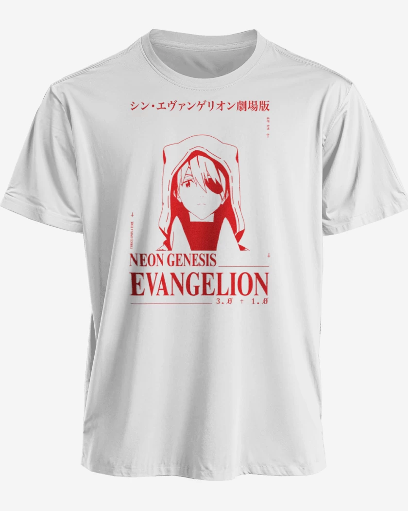 Polera premium Blanco de Asuka NGE Thrice Upon A Time