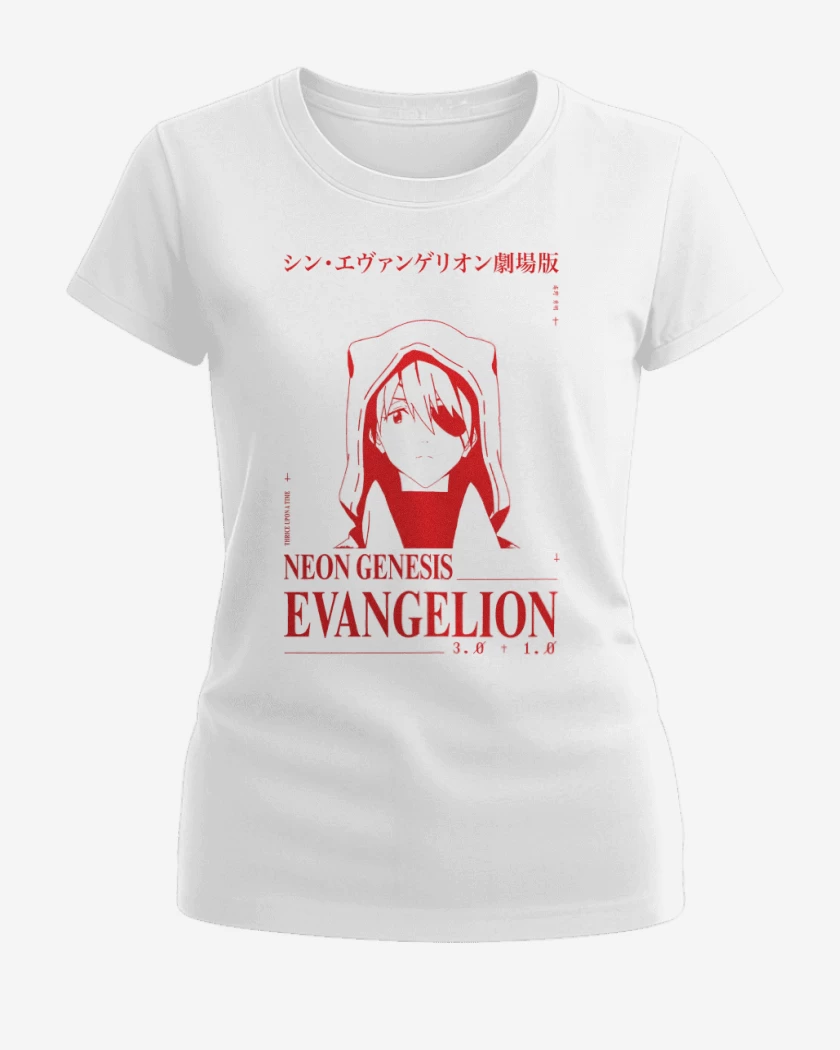 Polera de Mujer Blanco de Asuka NGE Thrice Upon A Time