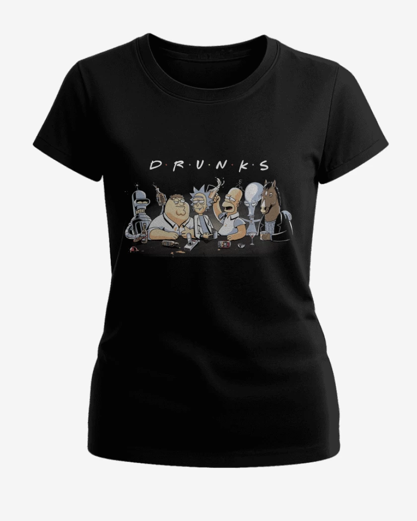 Polera de Mujer Negro de Borrachitos