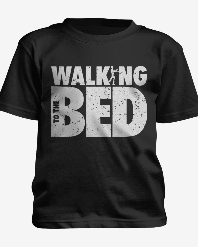 Polera de niño Negro de Walking to the bed