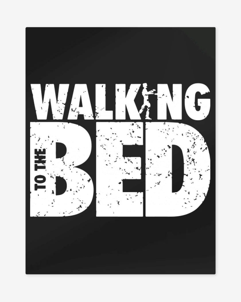 Print metalico Negro de Walking to the bed