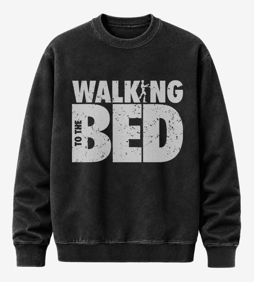 Poleron Polo Acid Wash Negro de Walking to the bed