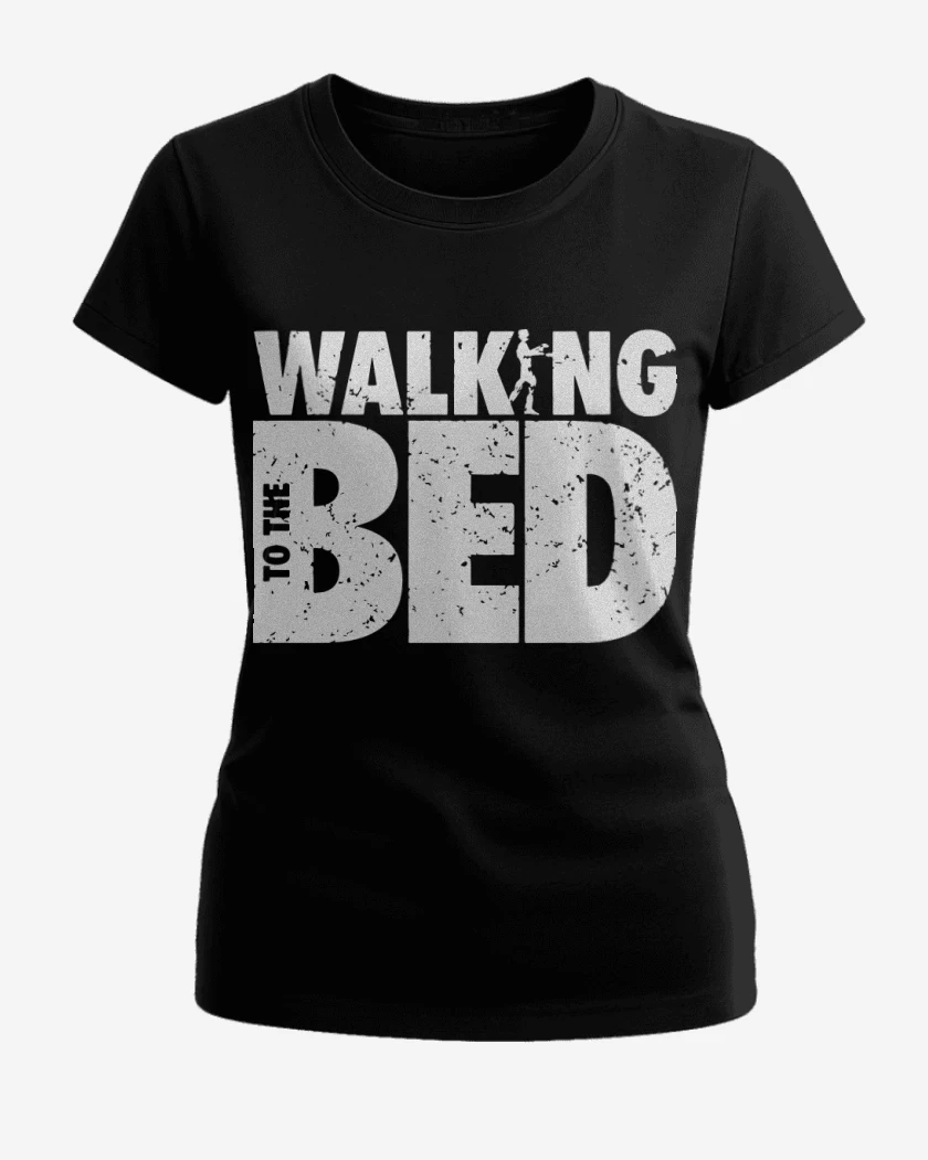 Polera de Mujer Negro de Walking to the bed