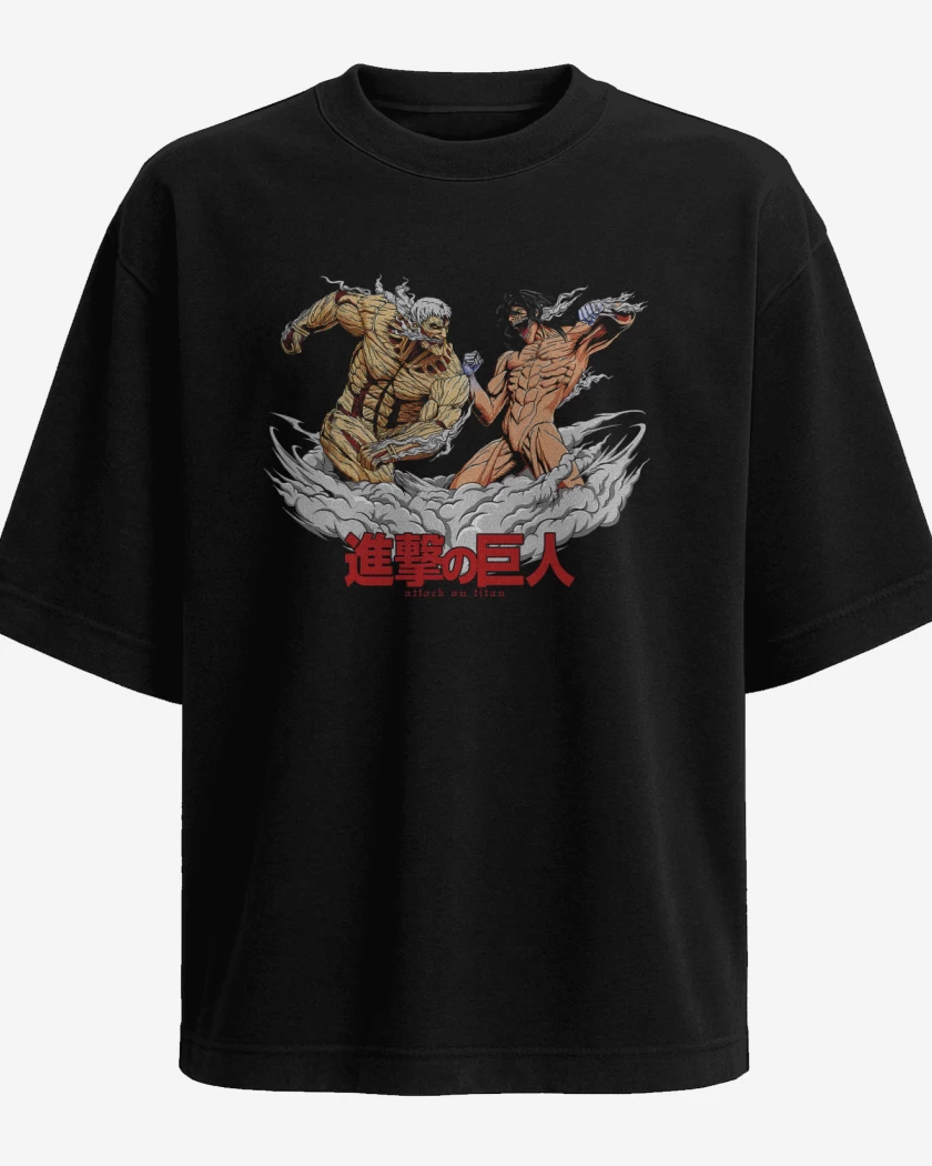 Polera Oversize Titan Acorazado vs Titan de Ataque