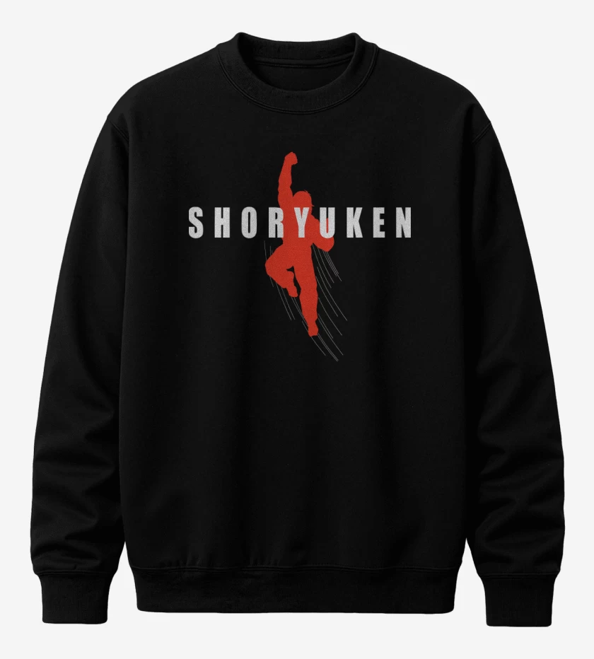 Poleron polo Negro de Shoryuken