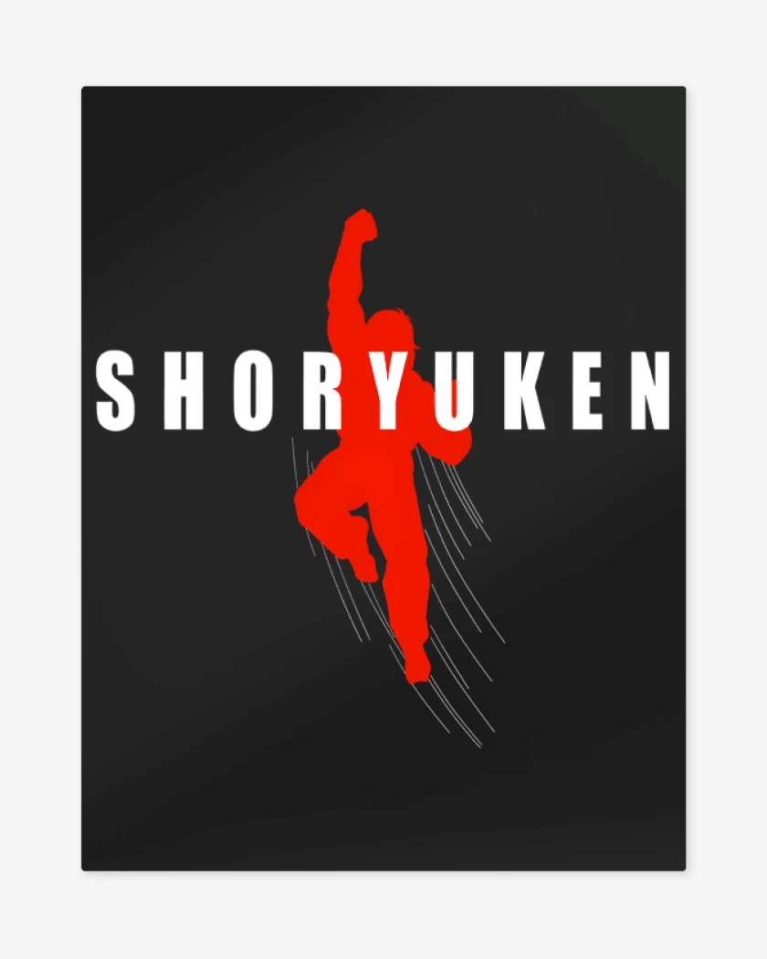 Print metalico Negro de Shoryuken