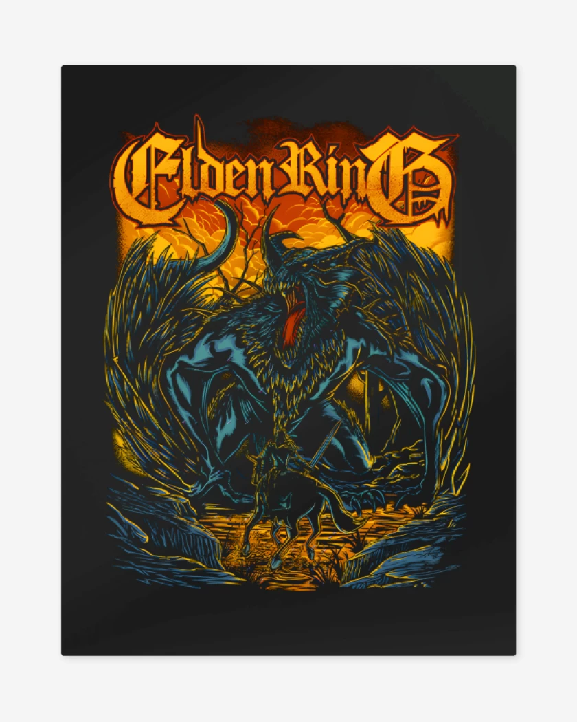 Print metalico Negro de Elden Ring 2