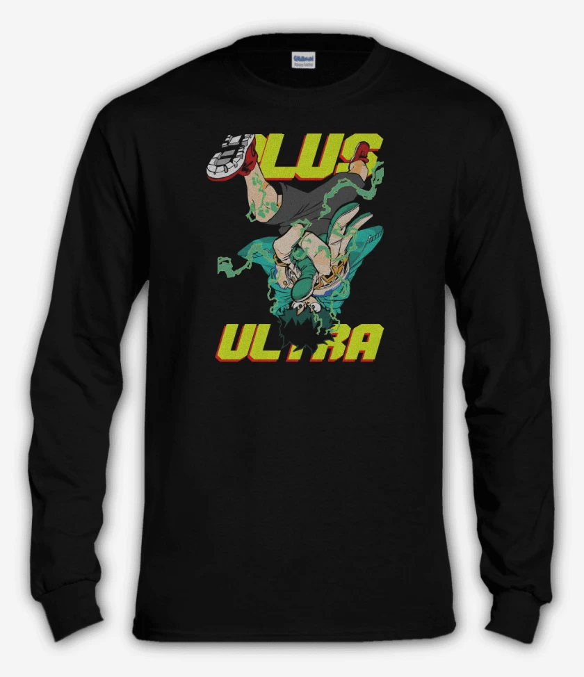 Polera manga larga Negro de Plus Ultra