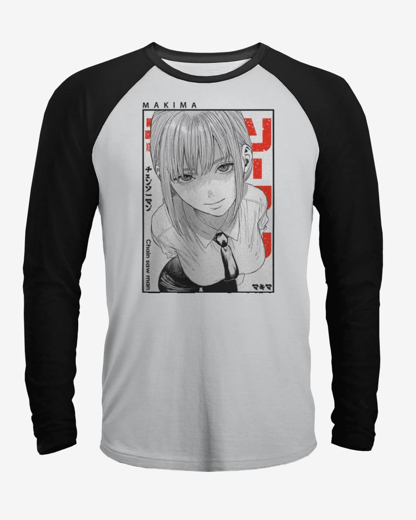 Polera Raglan Blanco / Negro de Makima