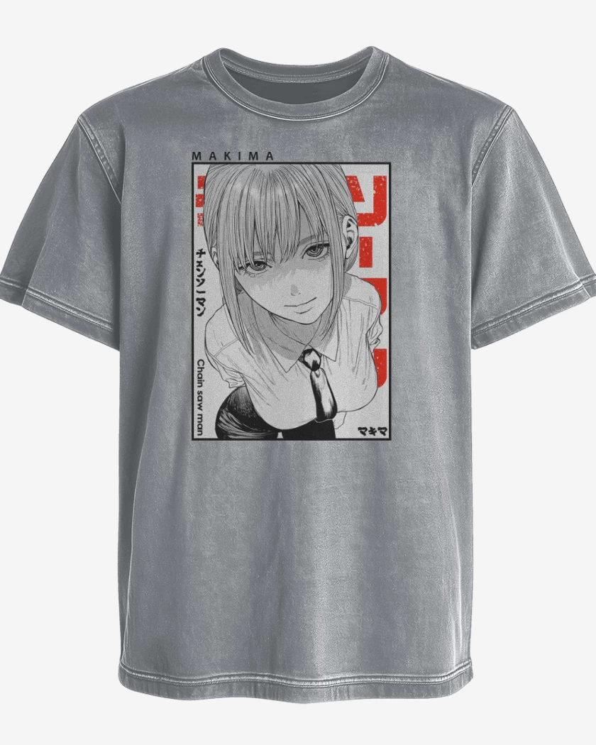 Polera desgastada Gris Melange de Makima