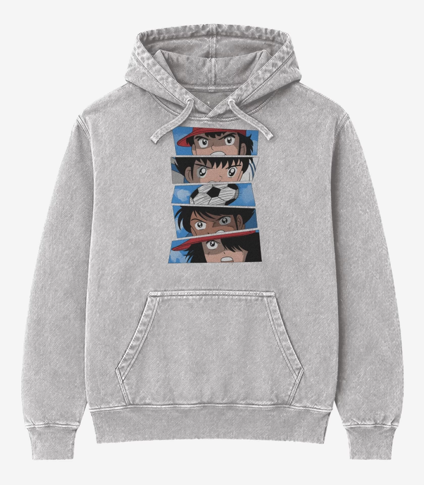 Poleron Canguro Acid Wash Gris Melange de Niupi vs Franco Canadiense