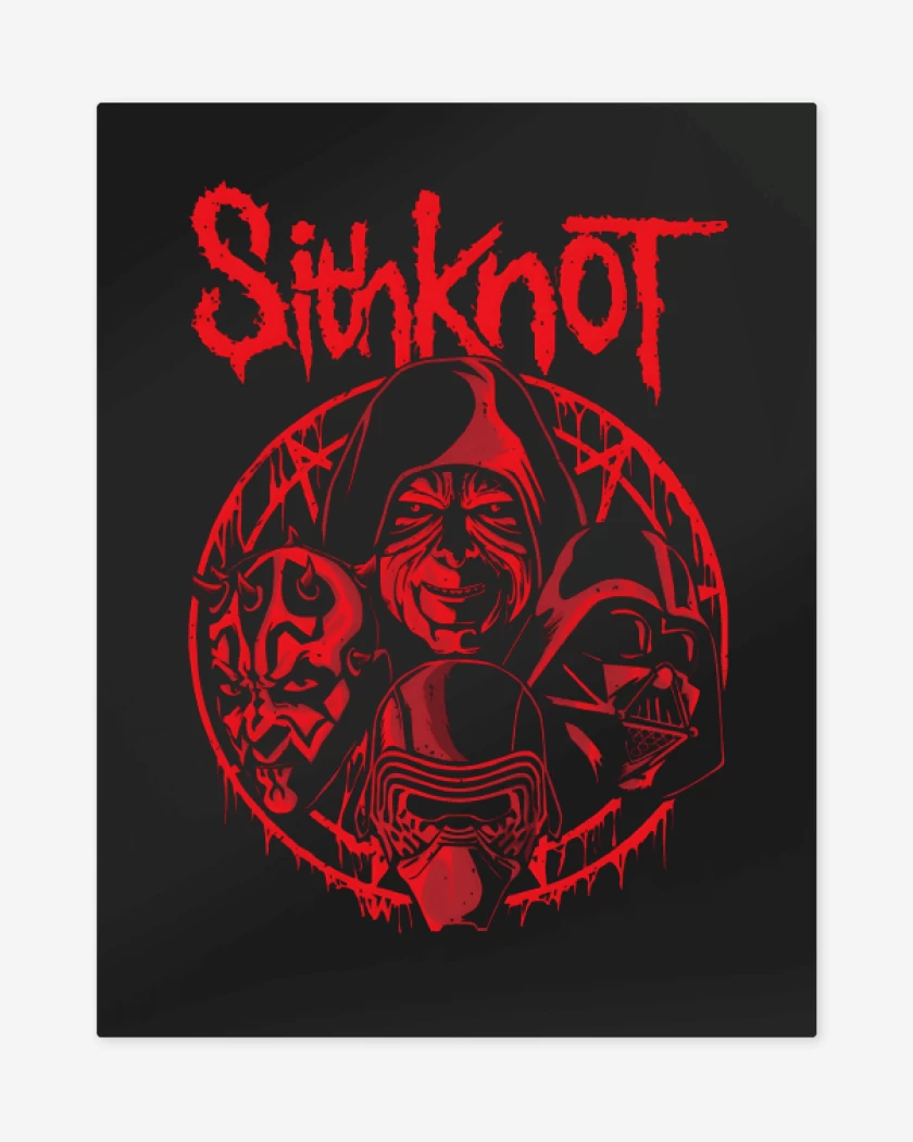 Print metalico Negro de Sithknot