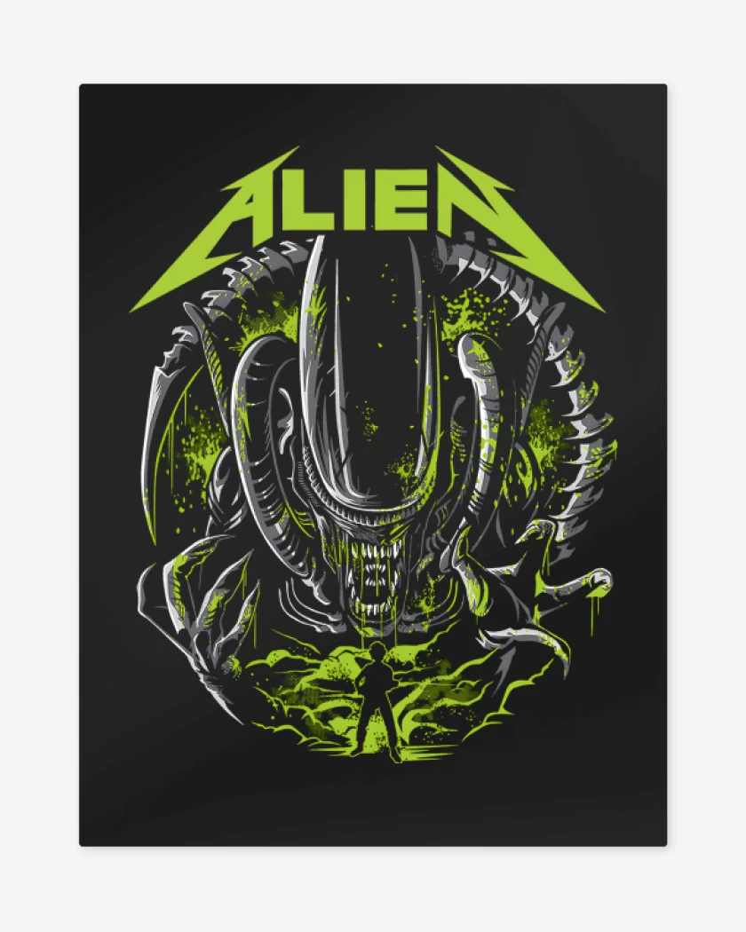 Print metalico Negro de Alienallica