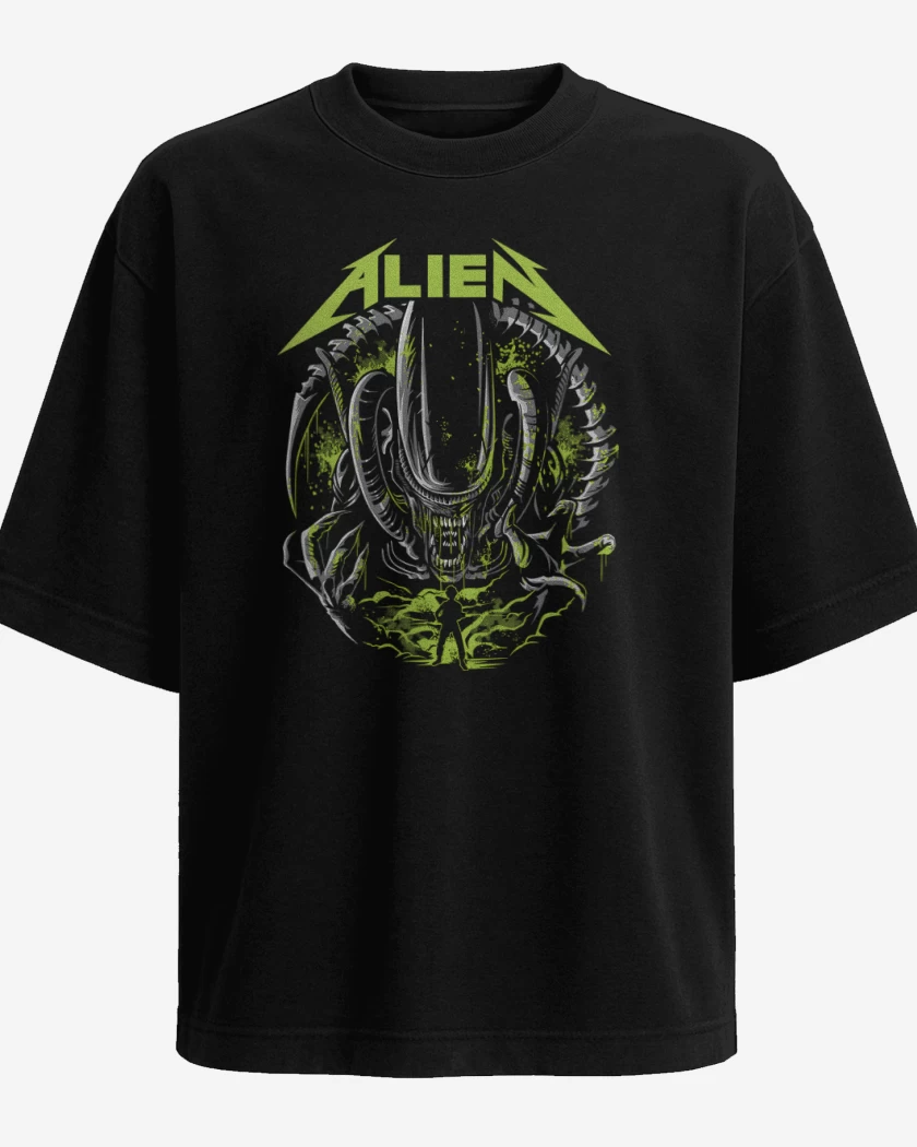 Polera Oversize Negro de Alienallica