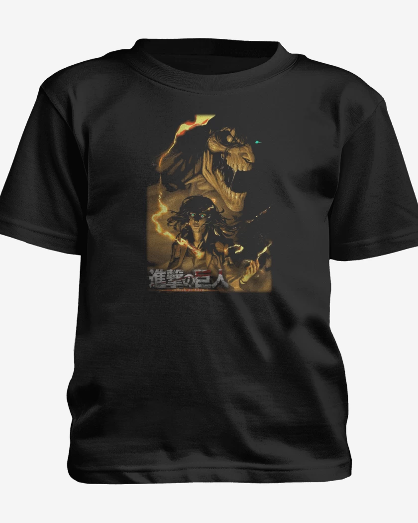 Polera de niño Negro de Eren Fundador