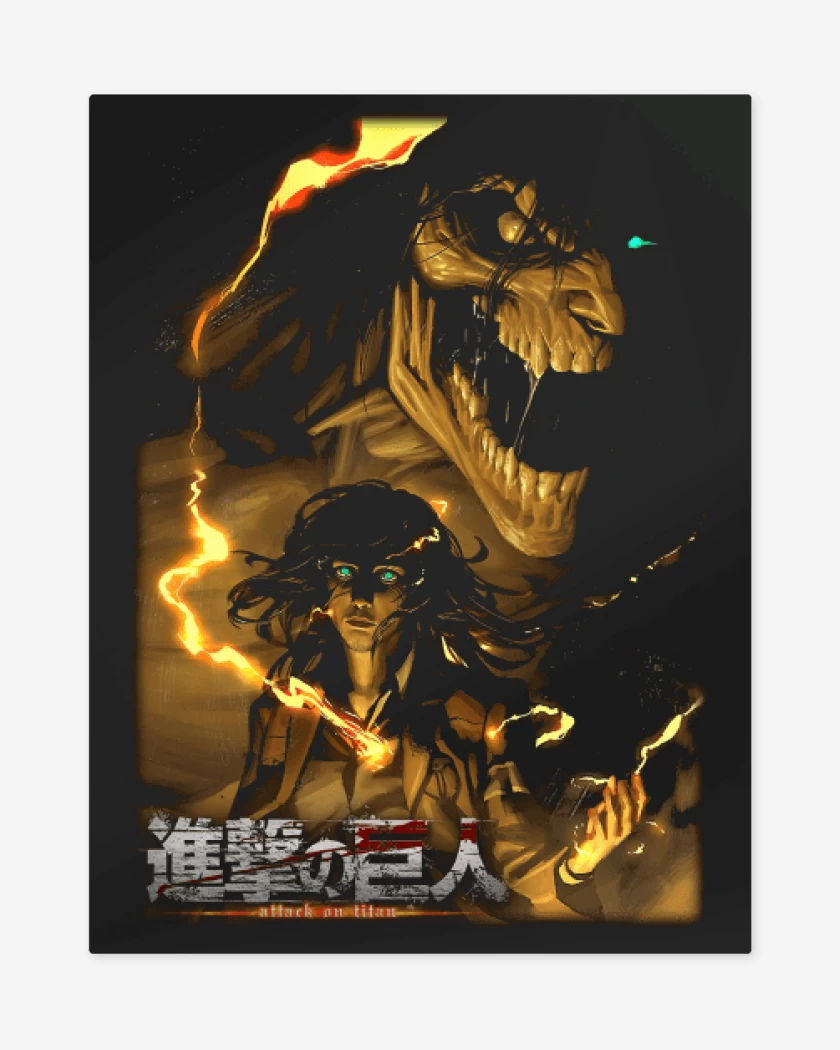 Print metalico Negro de Eren Fundador