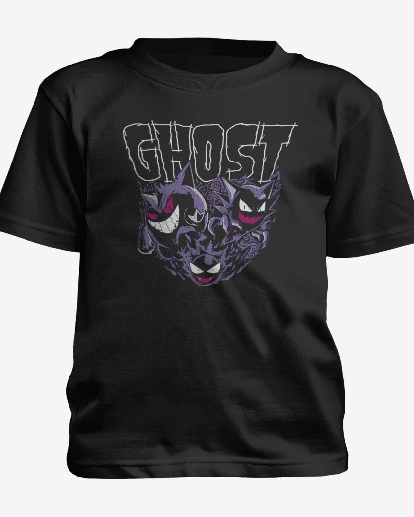 Polera de niño Negro de Fantasmas 