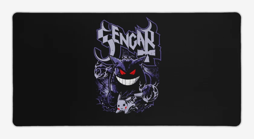 Mouse pad Gamer Negro de Gengar Ghost