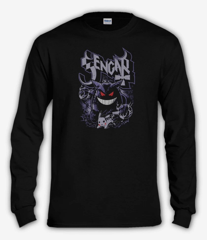 Polera manga larga Negro de Gengar Ghost