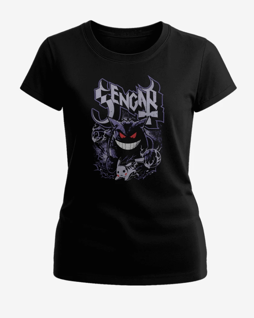 Polera de Mujer Negro de Gengar Ghost