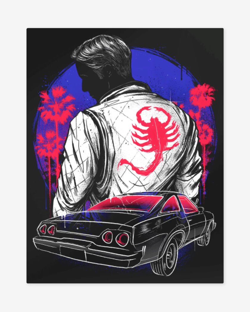 Print metalico Negro de Drive