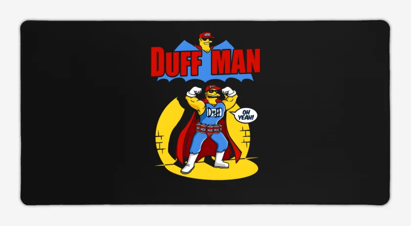 Mouse pad Gamer Negro de Duff Man