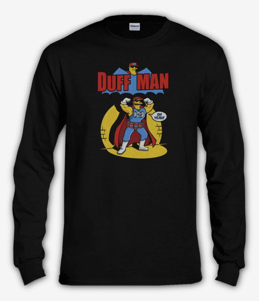 Polera manga larga Negro de Duff Man